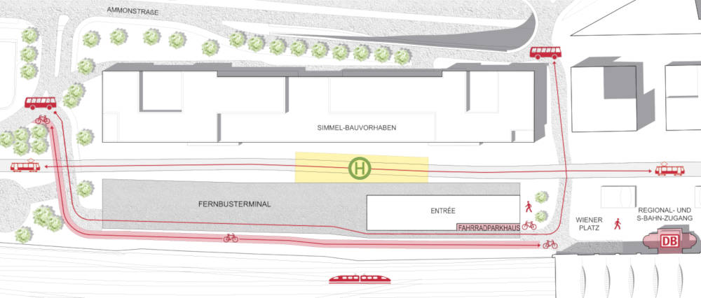 Ein Übersichtsplan zu dem Vorhaben am Dresdner Hauptbahnhof. Copyright: S&G Development